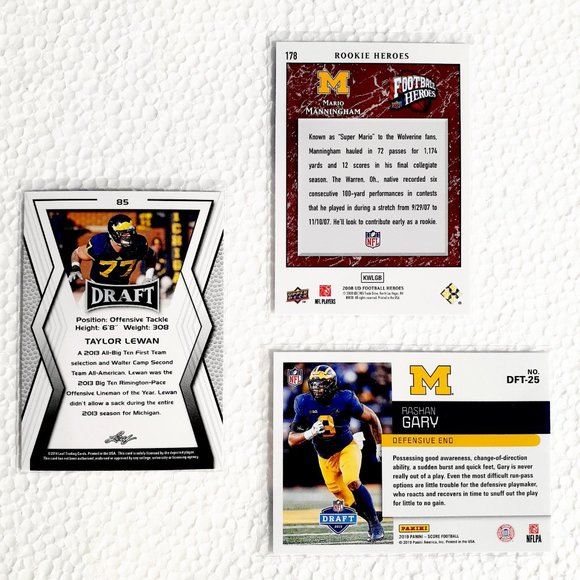 Michigan Wolverines 9 Card Lot - CFTBL [4_5_2] - Picture 6 of 8